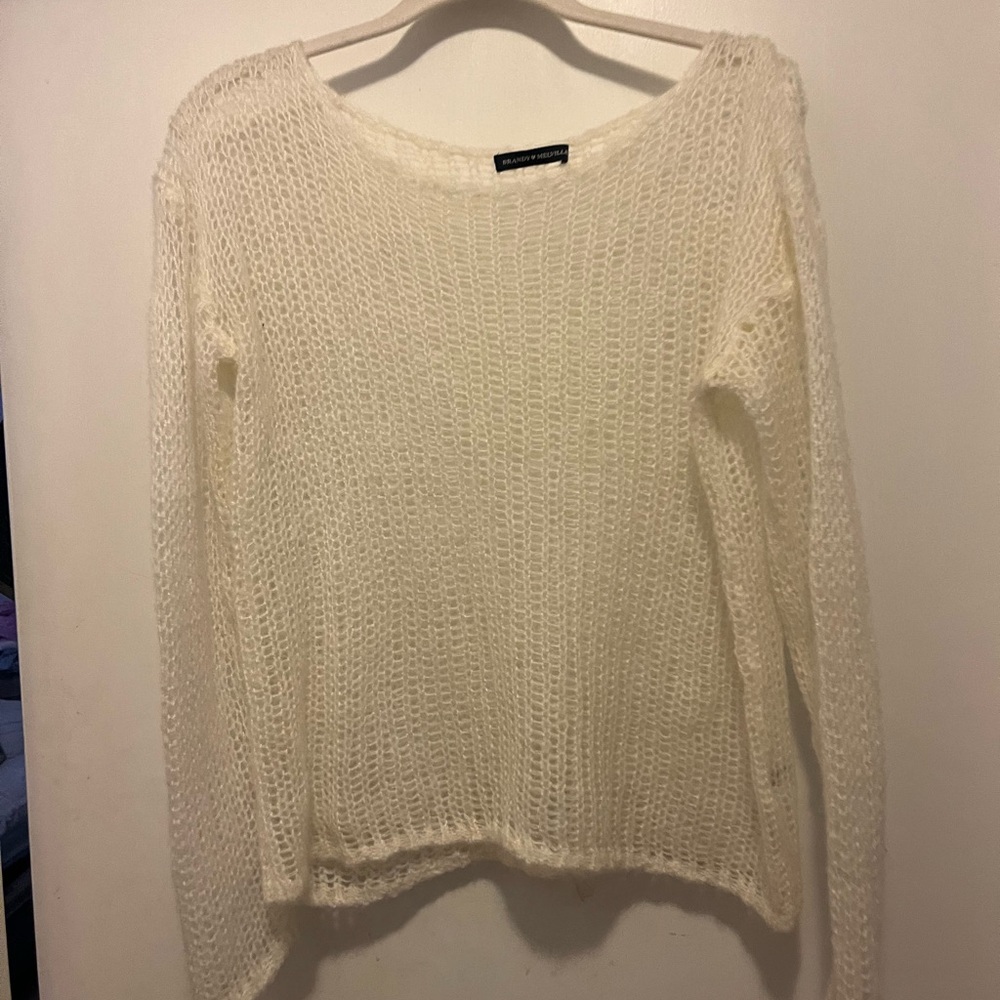 Brandi Melville White Knit Sweater - Picture 2 of 4